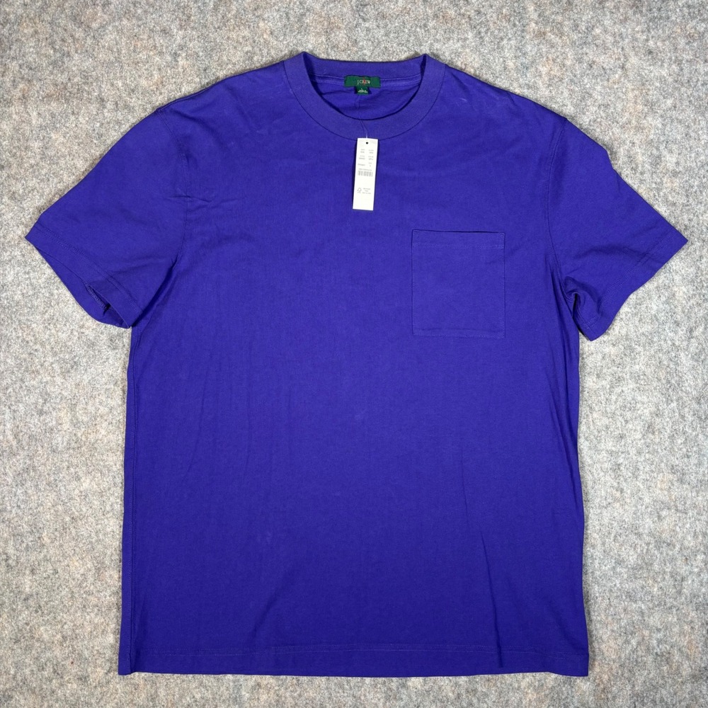 J.Crew Pocket T-Shirt Mens L Purple NEW BB950 Re-Imagined 100%Cotton Tee NWT